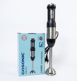 گوشتکوب برقی گوسونیک اورجینال ۱۲۰۰ وات مدل GSB-831 | موتور پرقدرت + دکمه توربو + تیغه ۴ پره ضد پاشش + تنظیم سرعت + کار مستقیم در قابلمه داغ | مناسب پوره، سوپ و اسموتی